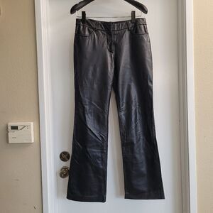 Express genuine leather black pants